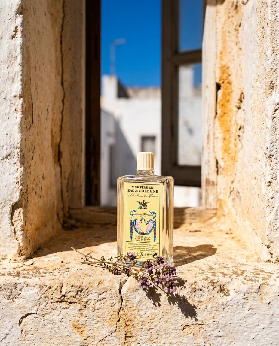 Rebord de fenêtre en pierre méditerranéenne