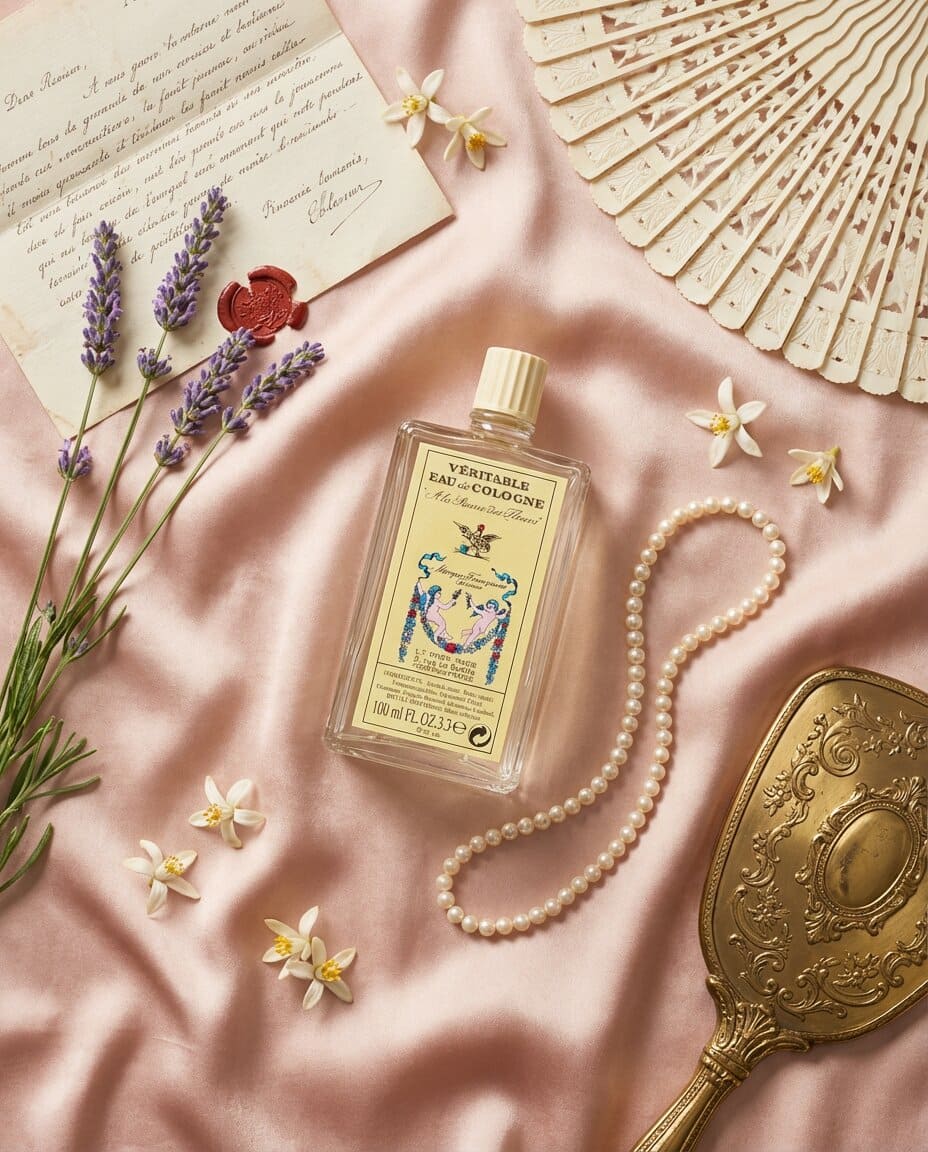 Flat lay boudoir Marie-Antoinette